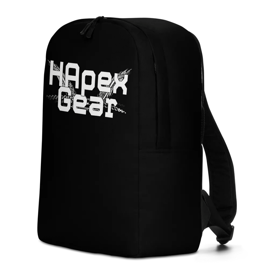 Minimalist Backpack - Black - White HApex Gear White Logo product image (12)