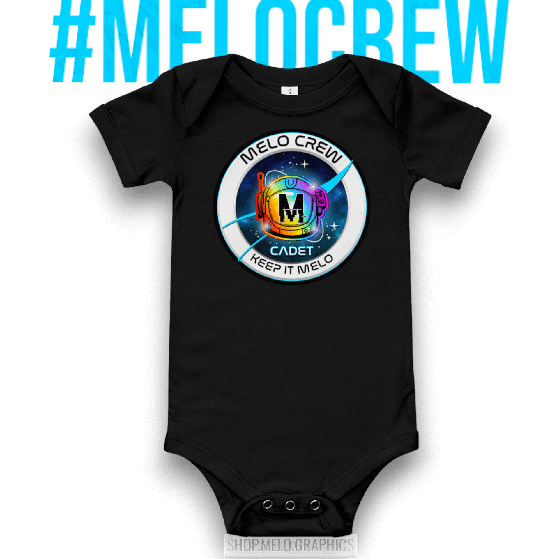 Official MELO CREW Cadet Member Badge - Classic Infant Onsie | #MadeByMELO product image (1)