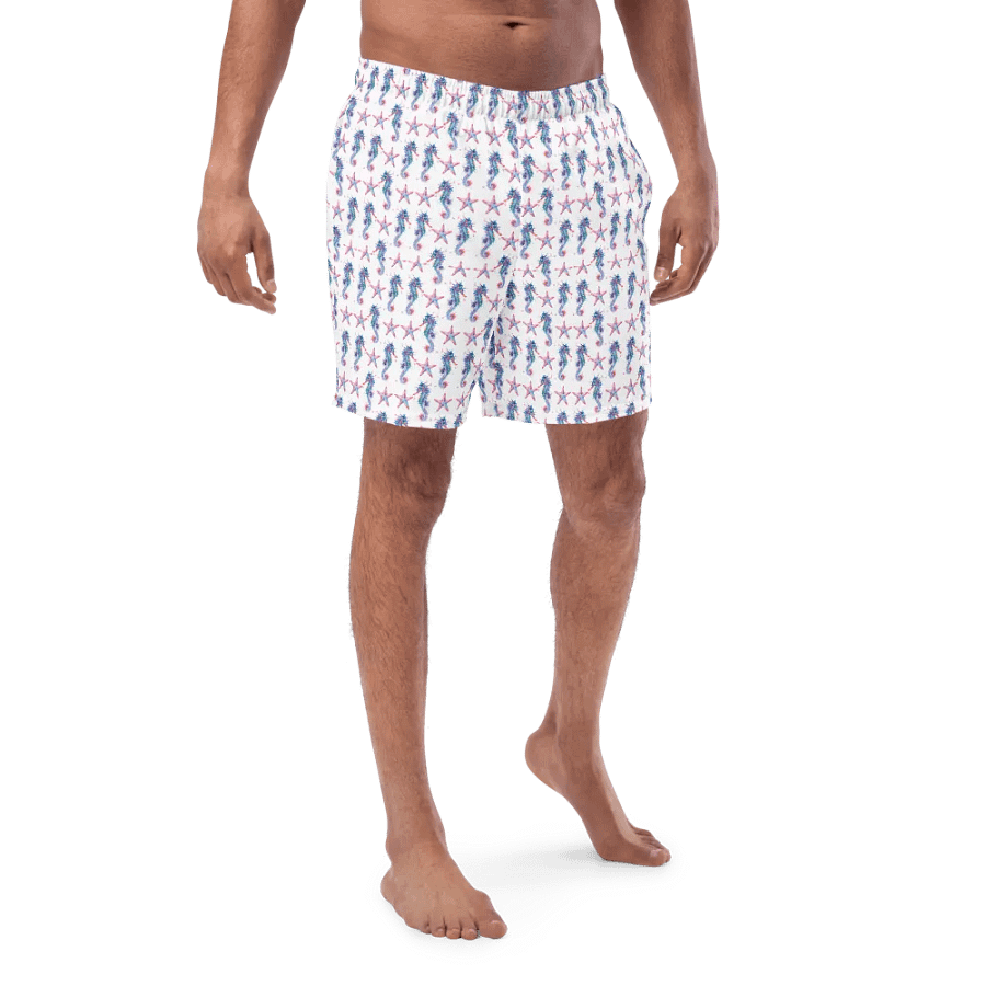 Seahorse And Starfish Swim Trunks product image (2)