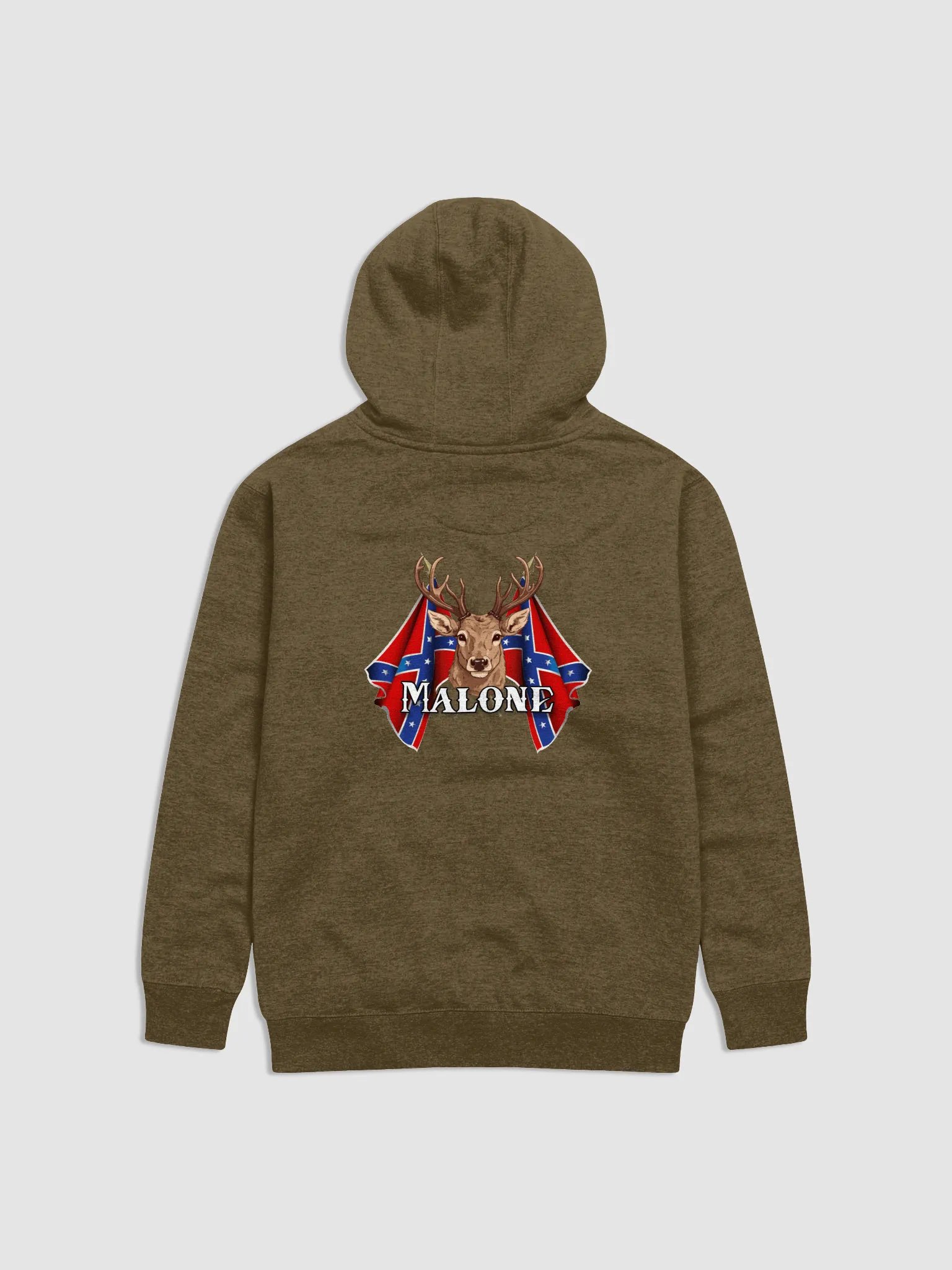 "Malone" Last Name Rebel Redneck Deer - Adult Hoodie product image (2)
