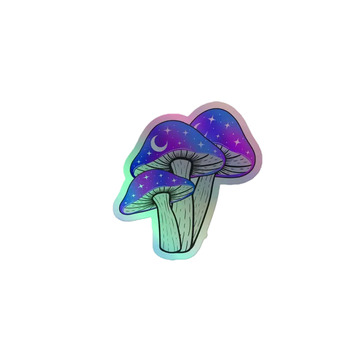 Galaxy Shrooms Holographic Sticker product image (1)