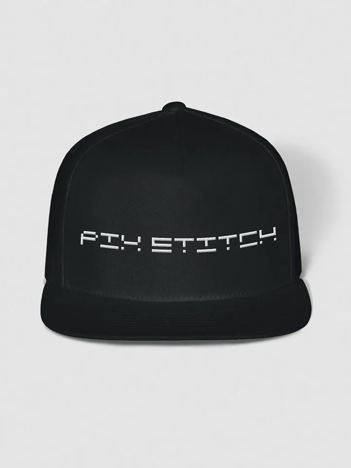 Pix Stitch White Flat Snapback Cap product image (3)