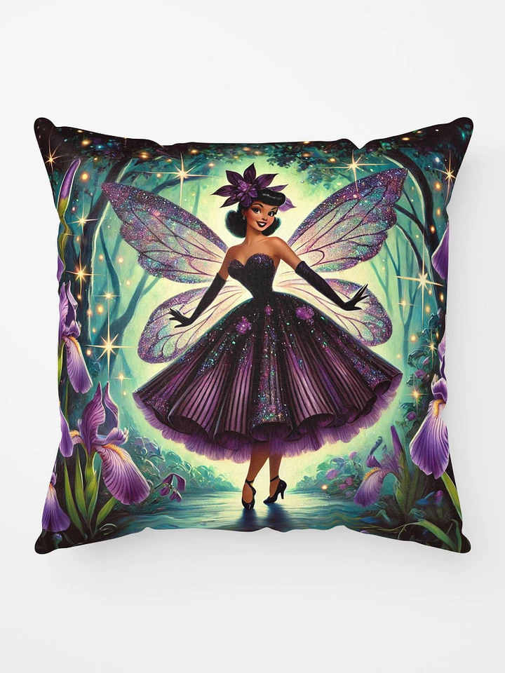 Purple Iris Fairy Enchanted Forest Pillow product image (1)