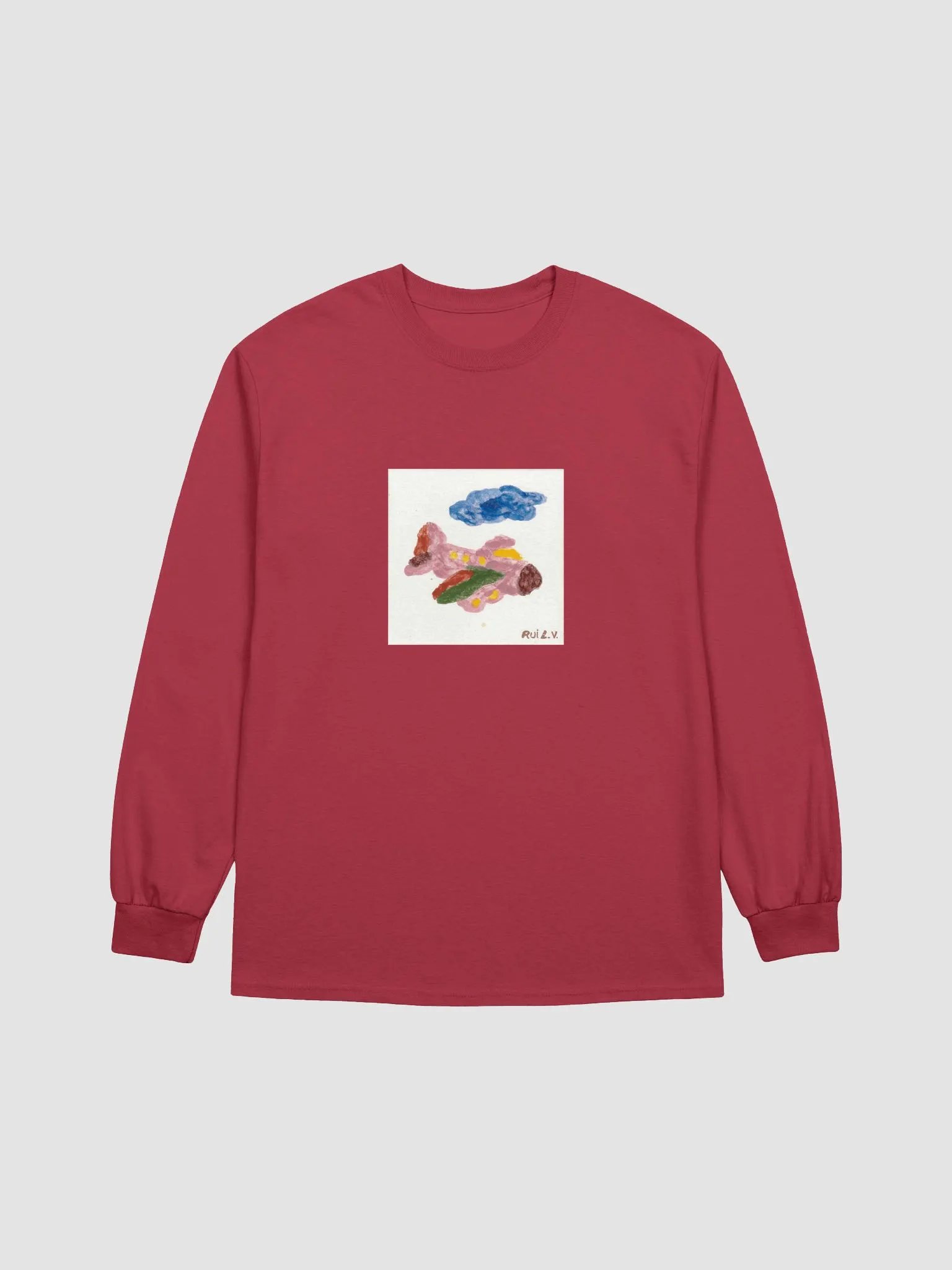 Kid Airplane (Gildan Ultra Cotton Long Sleeve T-Shirt) product image (3)