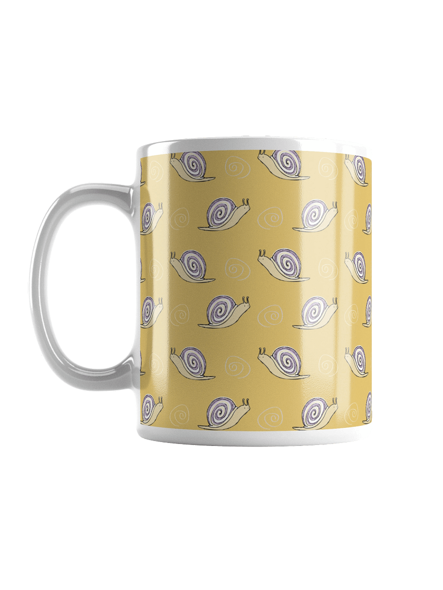 Snails Doodle Patterned Mug, Yellow product image (16)