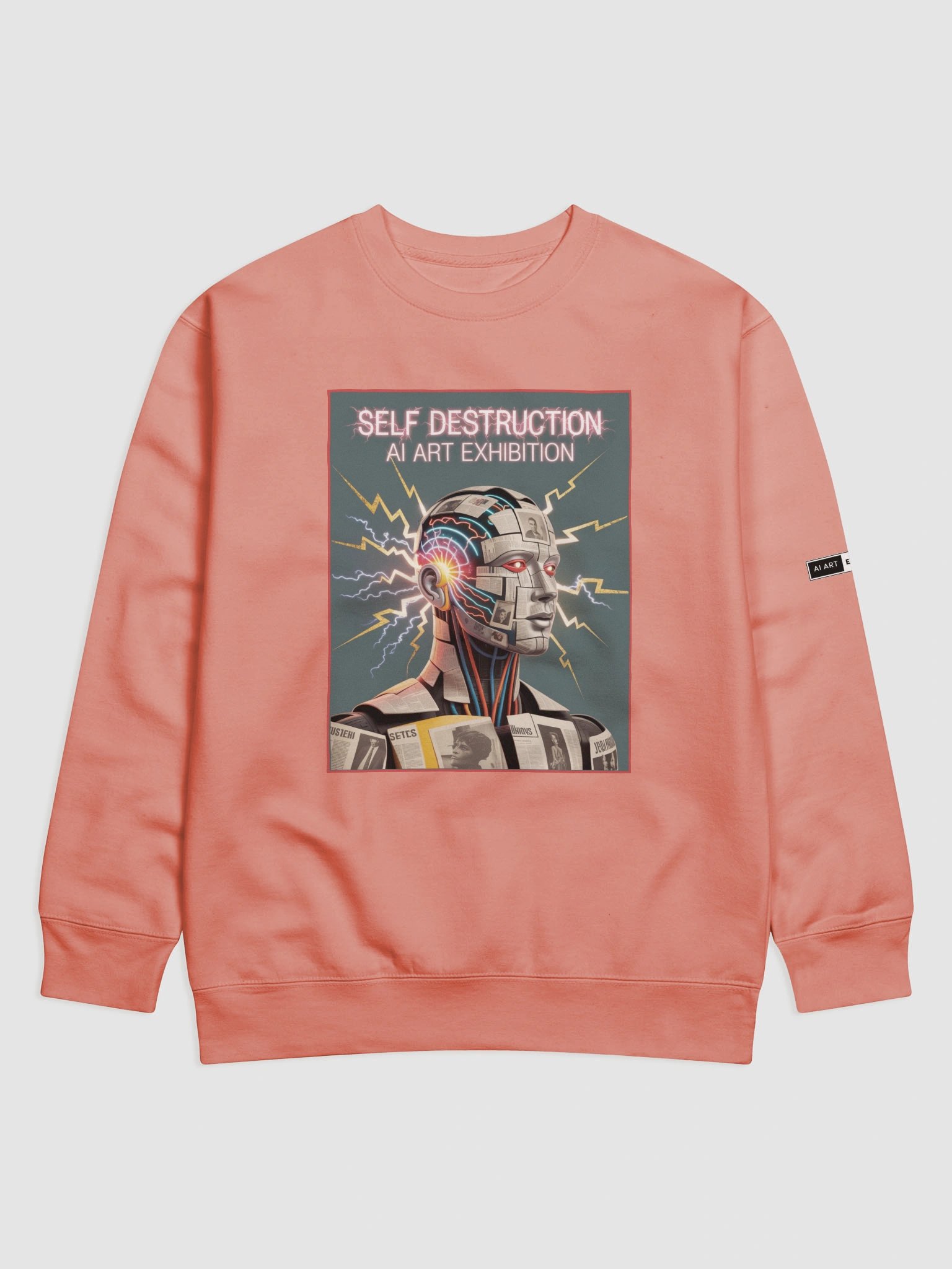 "SELF DESTRUCTION" premium cotton sweatshirt product image (1)