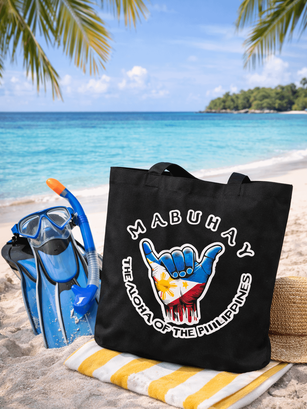 Mabuhay: The Aloha of the Philippines Tote – Black Organic Cotton product image (6)