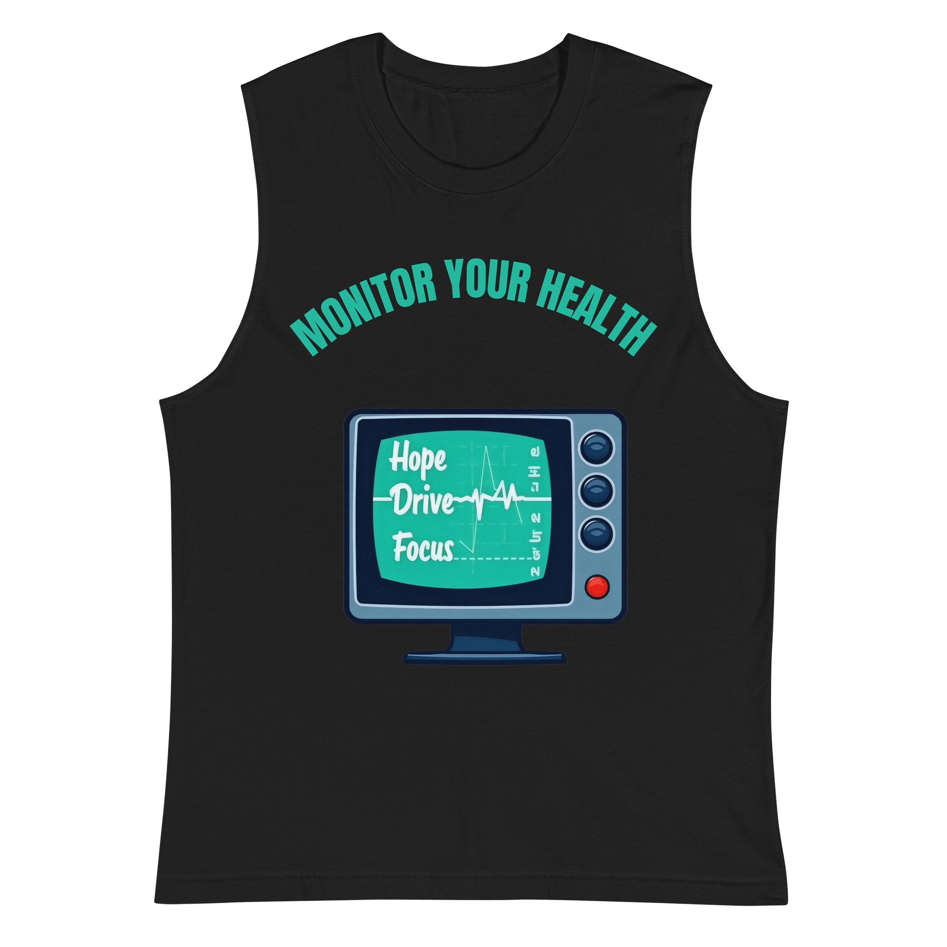 Heartbeat Monitor Retro Muscle Tank product image (3)