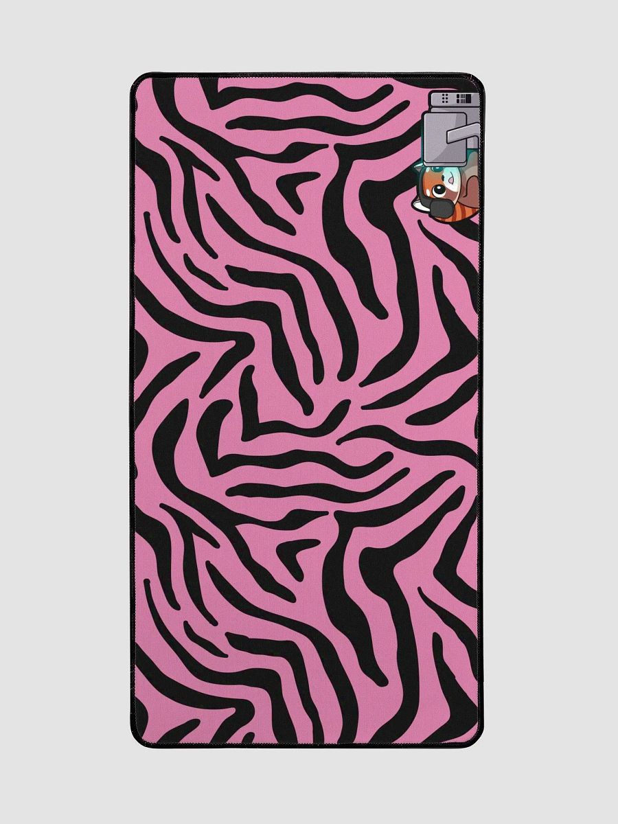 Gaming Bear Desk Mat (Pink Zebra) - 15.5" x 31.5" product image (2)