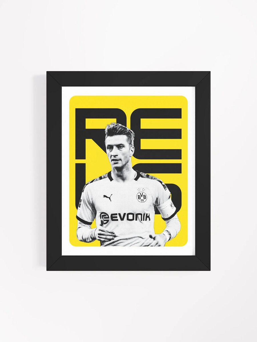 Marco Reus BW Borussia Dortmund Name Art Framed Print product image (4)