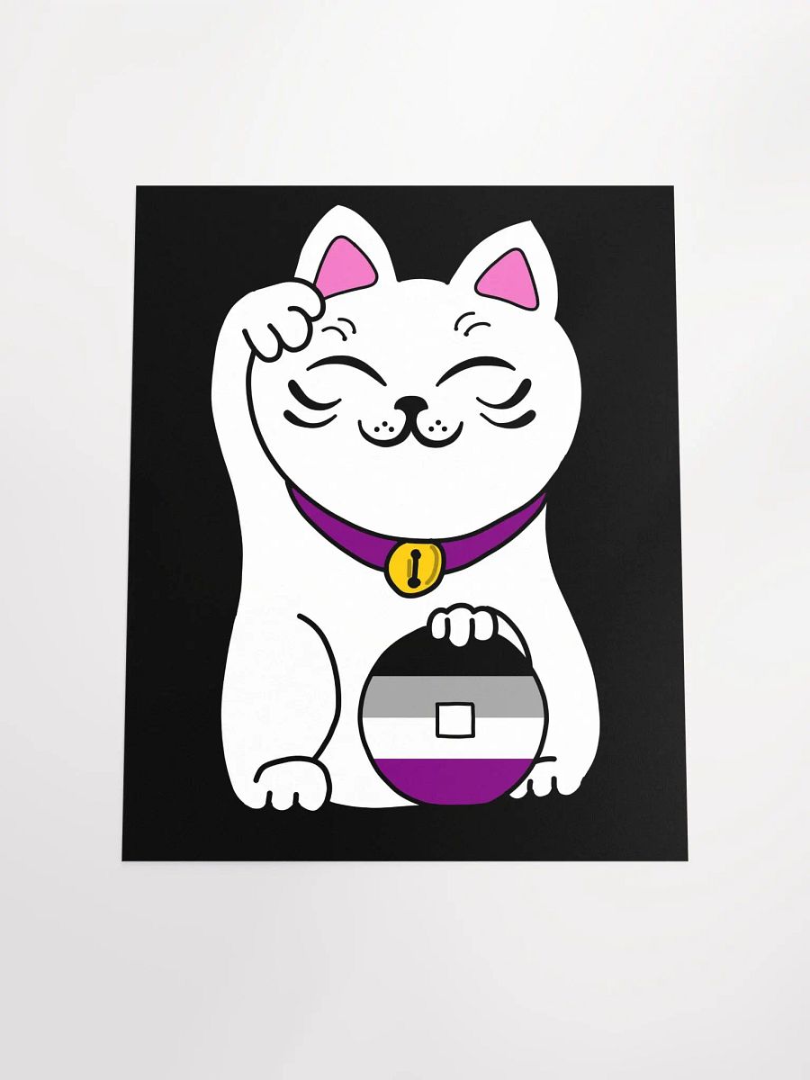 Maneki neko asexual pride poster product image (4)
