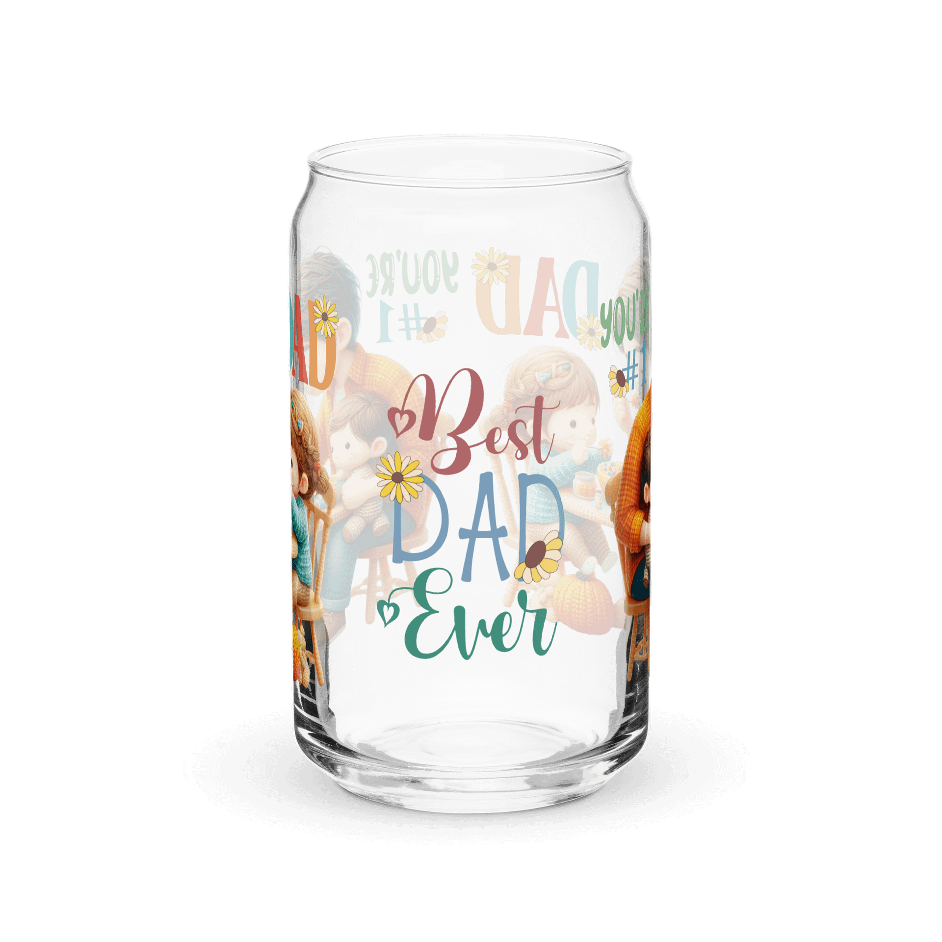 Elegant You're #1 Dad Can-Shaped Glassware product image (2)