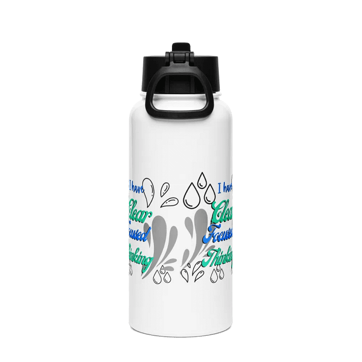 clear mind affirmations Stainless Steel Water Bottle to relax moms dads ladies gents product image (2)