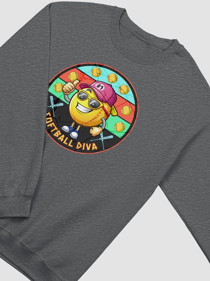 Softball Diva Thumbs-Up Crewneck Sweatshirt product image (4)