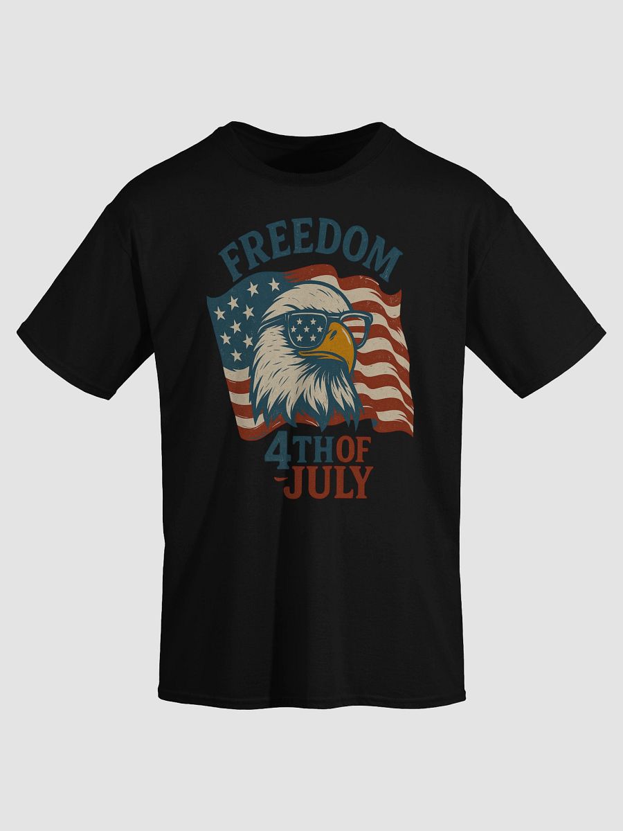 Freedom 4th of July Shirt – Bald Eagle in Flag Shades Patriotic Tee product image (21)