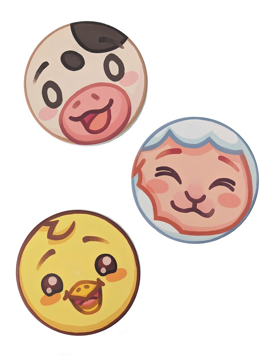 Happy Animal Coasters (pack of 3) product image (1)