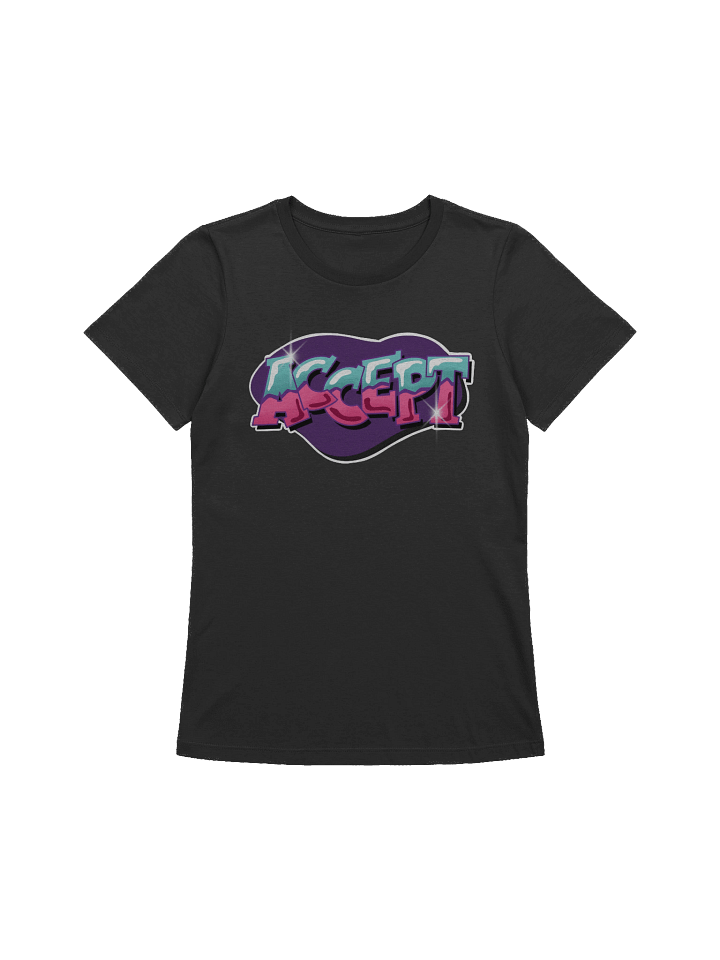 "ACCEPT" - Kawaiifiti Style - Women's Relaxed-fit T-Shirt (Dark) product image (1)