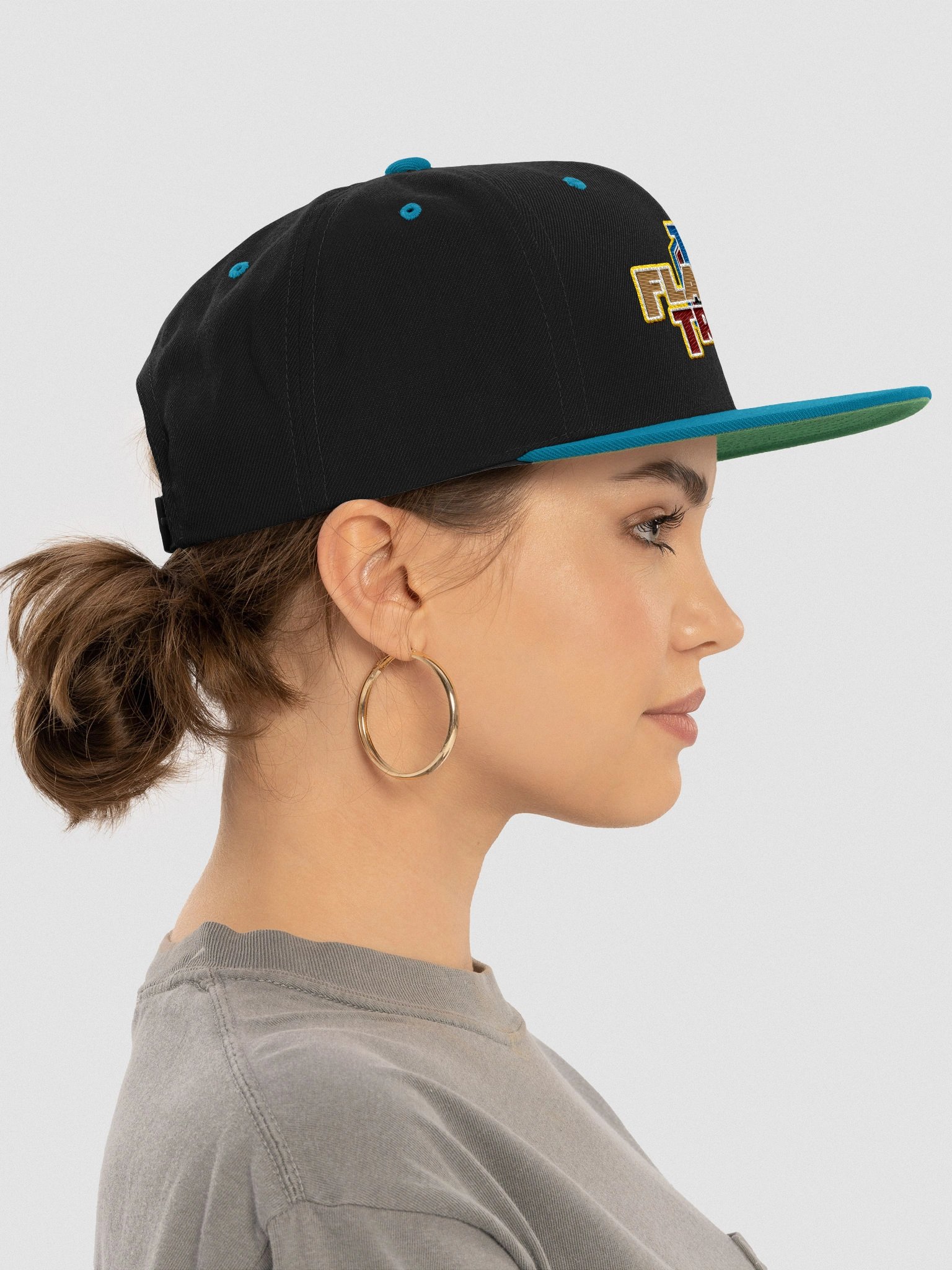 TFOT Embroidered Bold Sandy Hex Flat Snapback Hat product image (4)