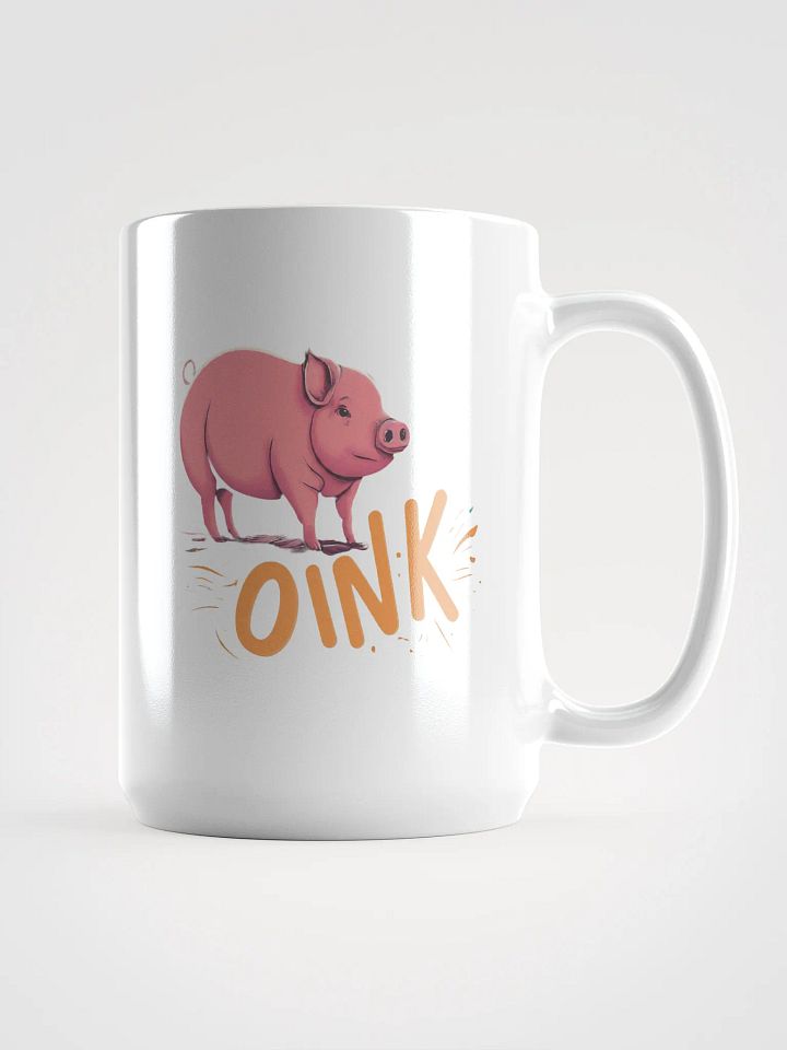 OINK! Cartoon Pig White Glossy Mug product image (1)