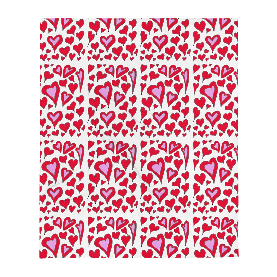 Hearts Drawing Throw Blanket product image (13)