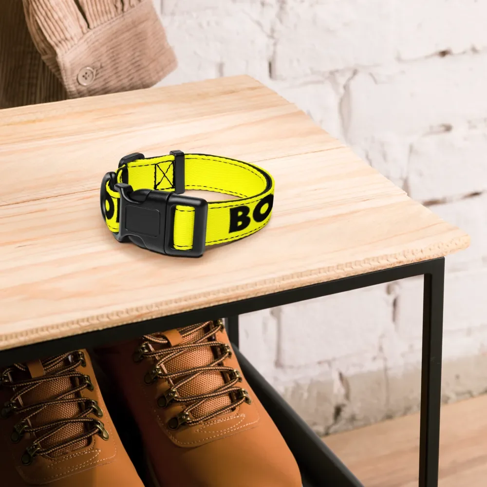 Pet Collar with Heartfelt Words 💛⚫️ Bob's Sniffing Patrol product image (2)