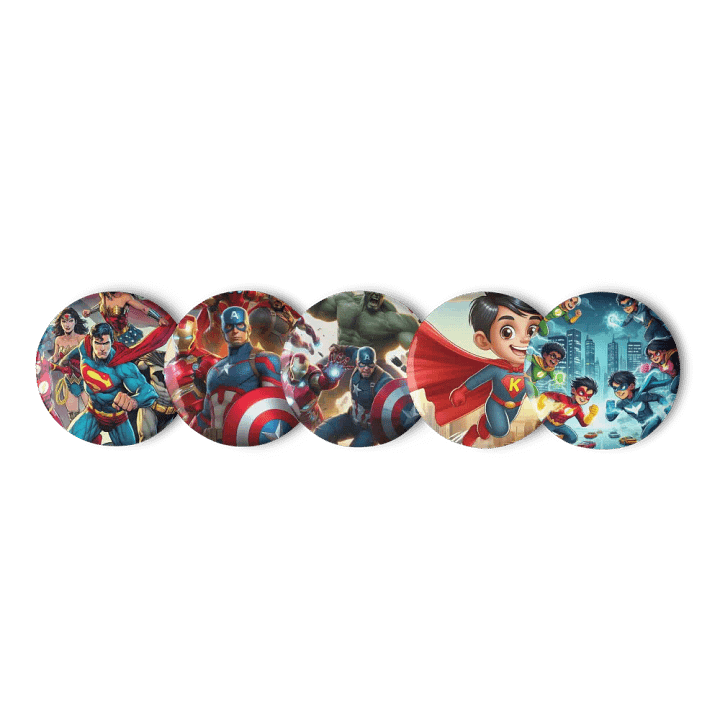 Dynamic Superhero Team Pin Set For Boys product image (1)