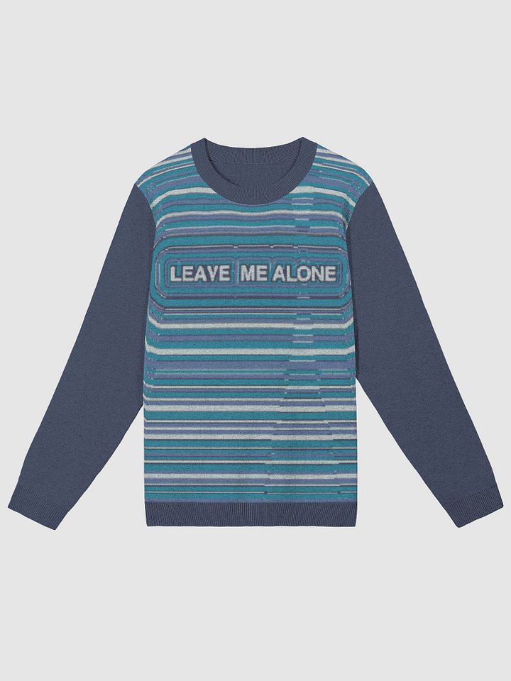LEAVE ME ALONE (blue ripple design) knitwear classic crewneck product image (1)
