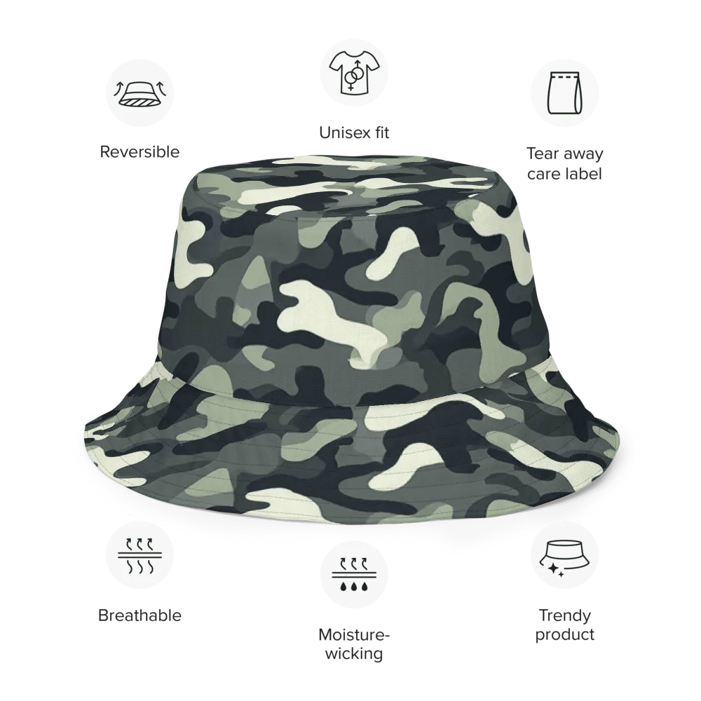Camouflage Graphite Reversible Bucket Hat product image (8)