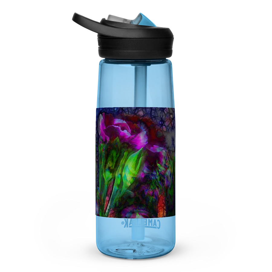 Abstract Pink Carnation Stems Sports Water Bottle product image (4)