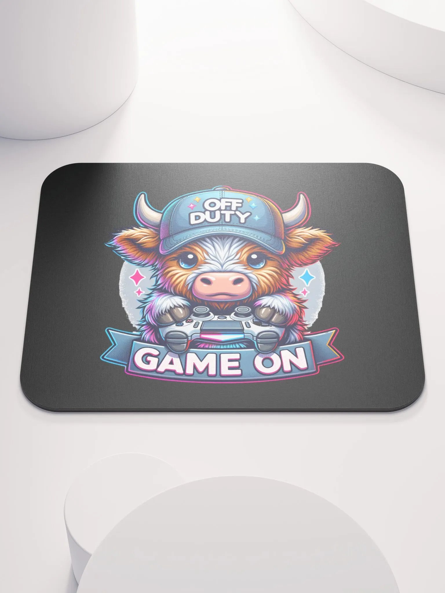 Off Duty Highland Cow Game On Mouse Pad product image (1)