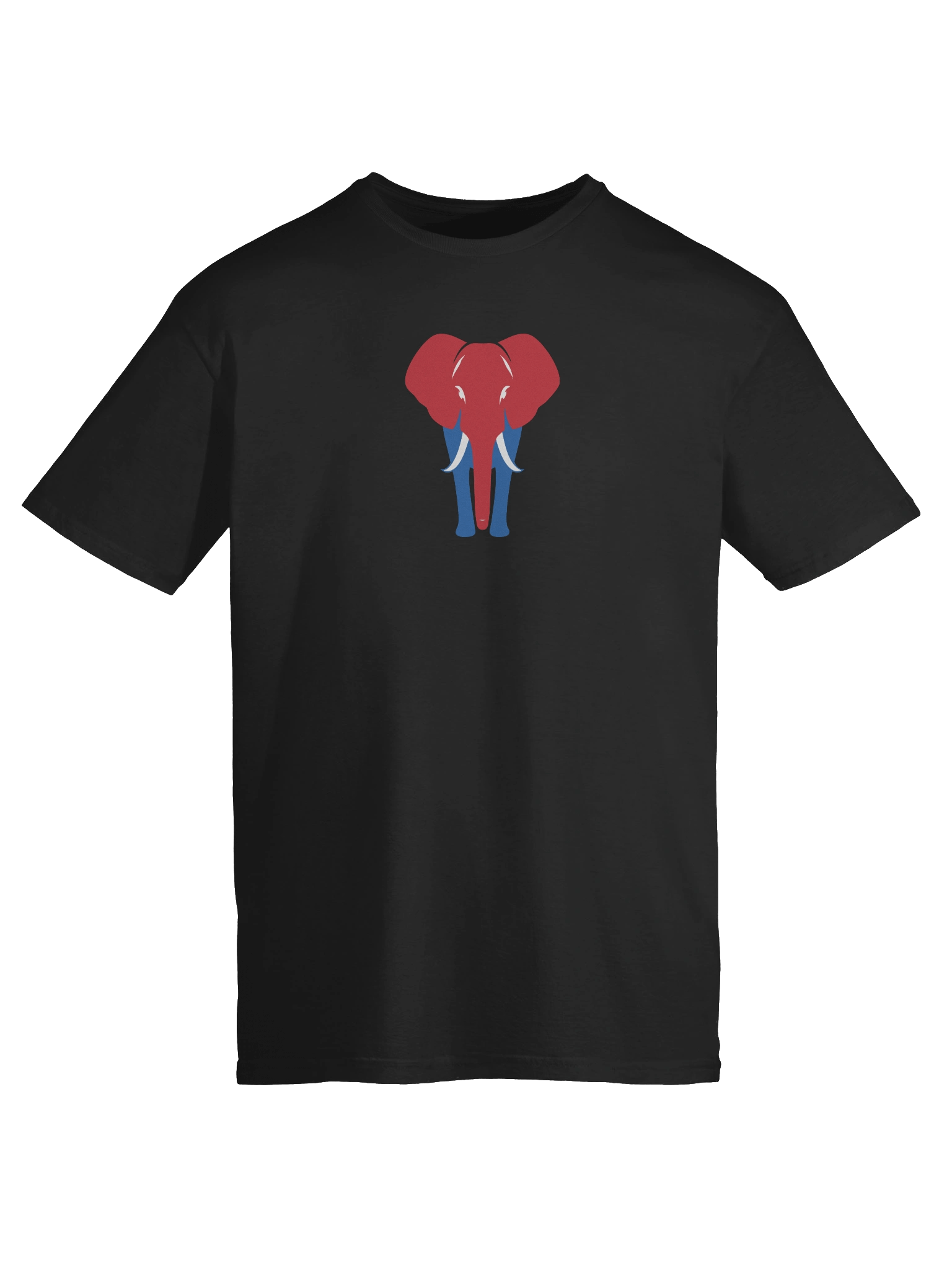 Royal Red Blue Elephant Silhouette T-Shirt product image (9)