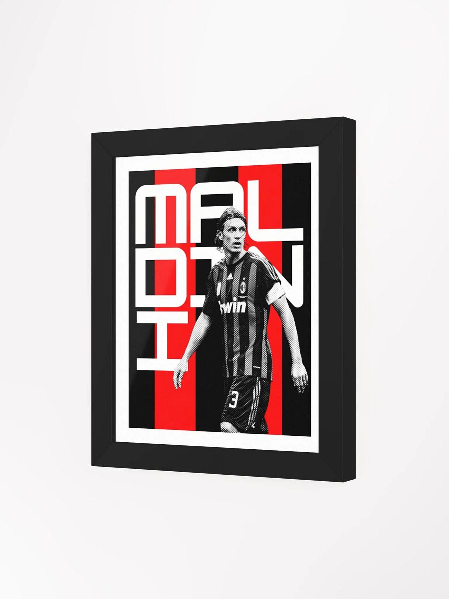 Paolo Maldini BW AC Milan Name Art Framed Print product image (3)