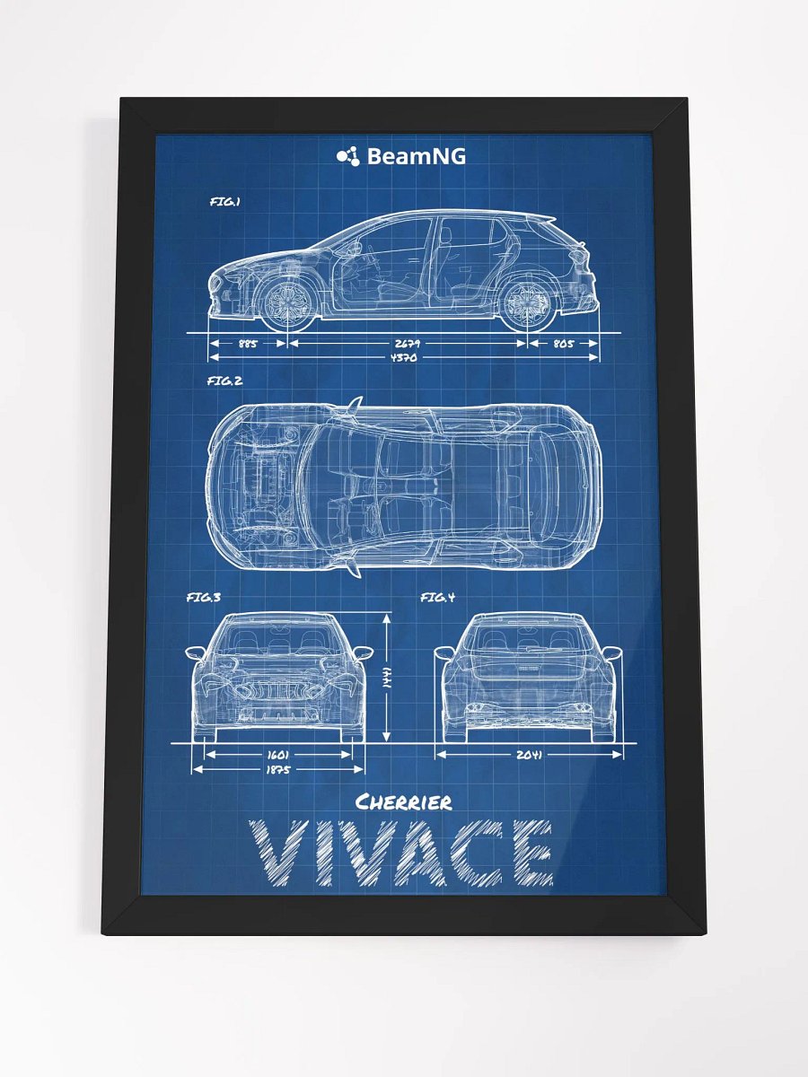 Framed Poster: Cherrier Vivace Blueprint product image (4)