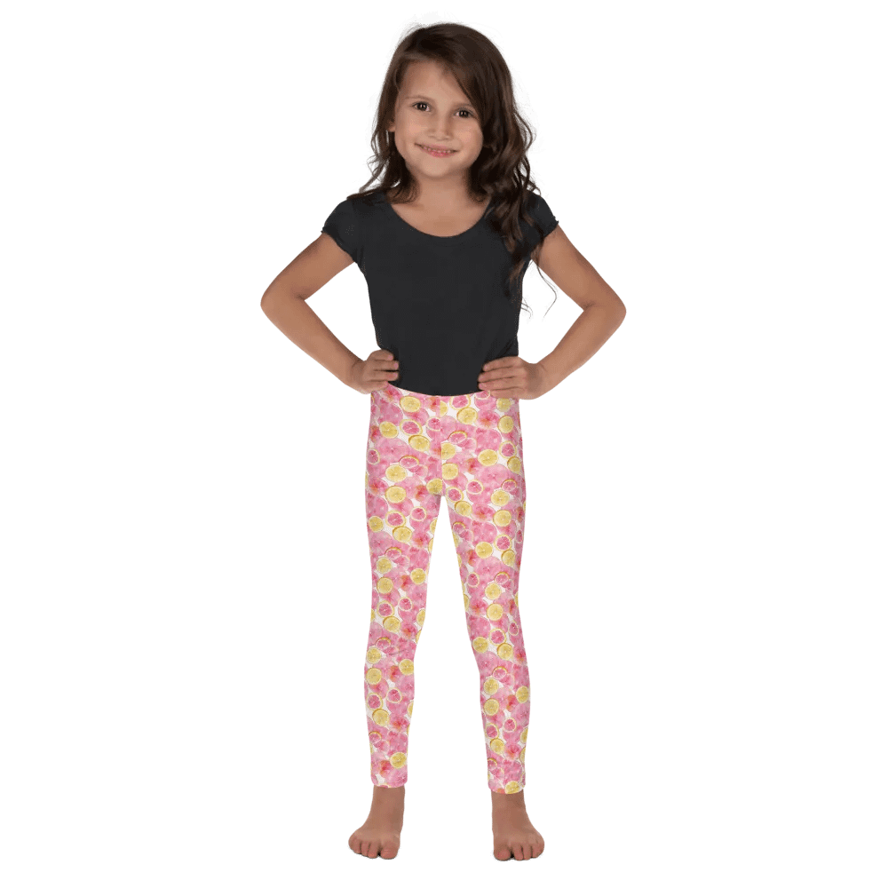 Spring 'Sweet Lemons' Leggings for Girls with small lemons product image (5)
