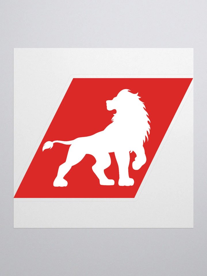 Warrior Tier Red & White Lion Sticker product image (1)