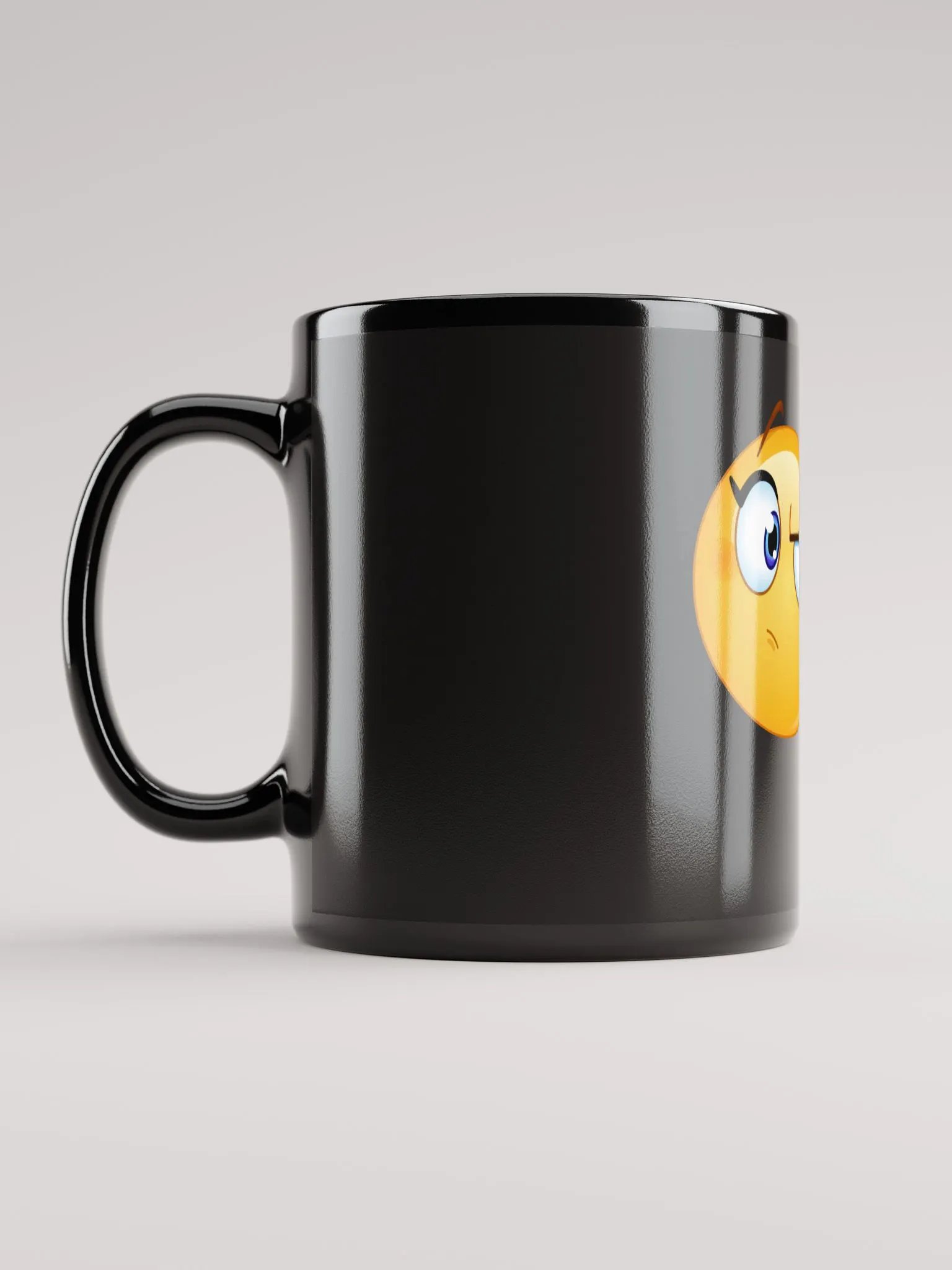 Fierce Emoji Black Glossy Mug product image (3)