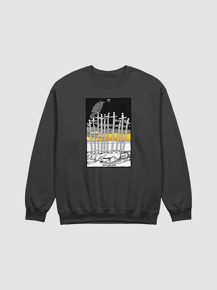 Edgar Allan Poe Ten of Swords Tarot Card Sweatshirt product image (1)