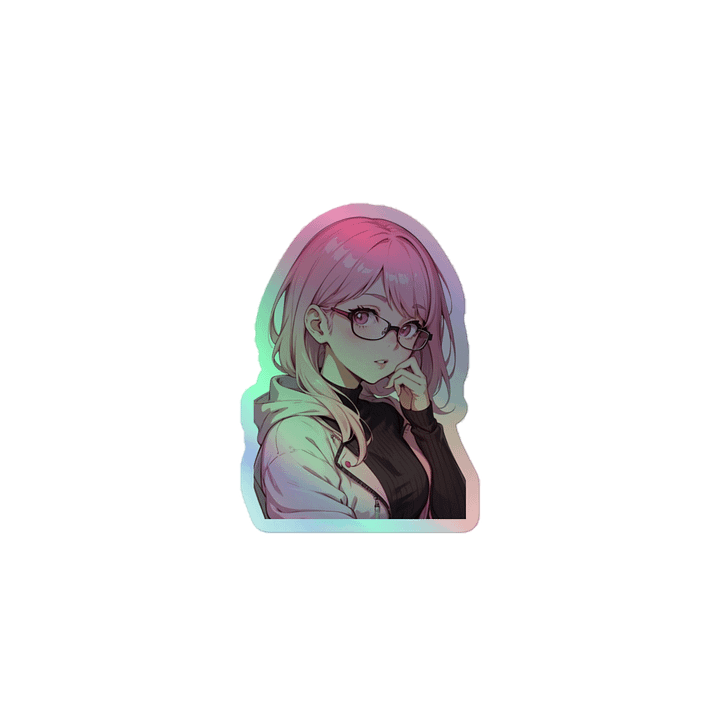 (PINK WAIFU) HOLOGRAPHIC" STICKERS product image (1)