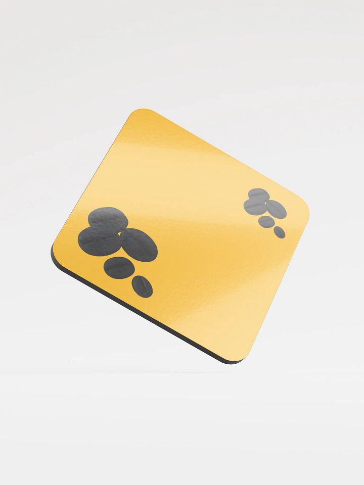 Golden Yellow Black Coffee Beans Coaster product image (1)