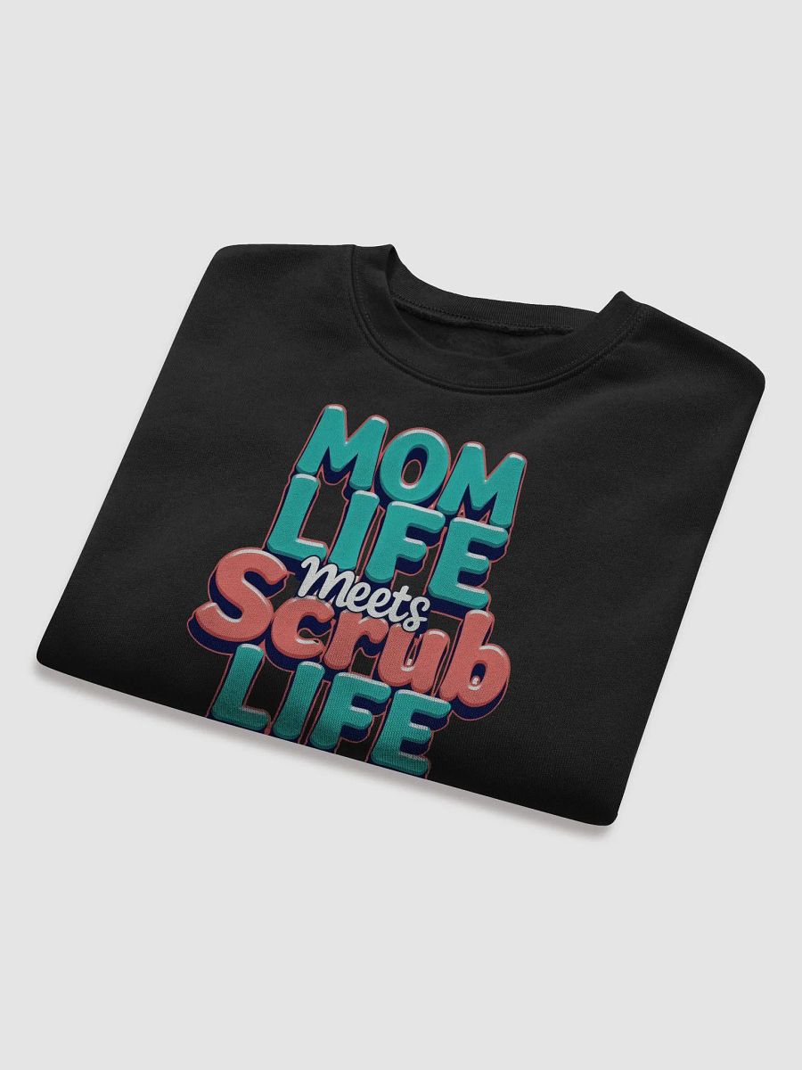 Mom Life Meets Scrub Life Fleece Crop Sweatshirt product image (22)
