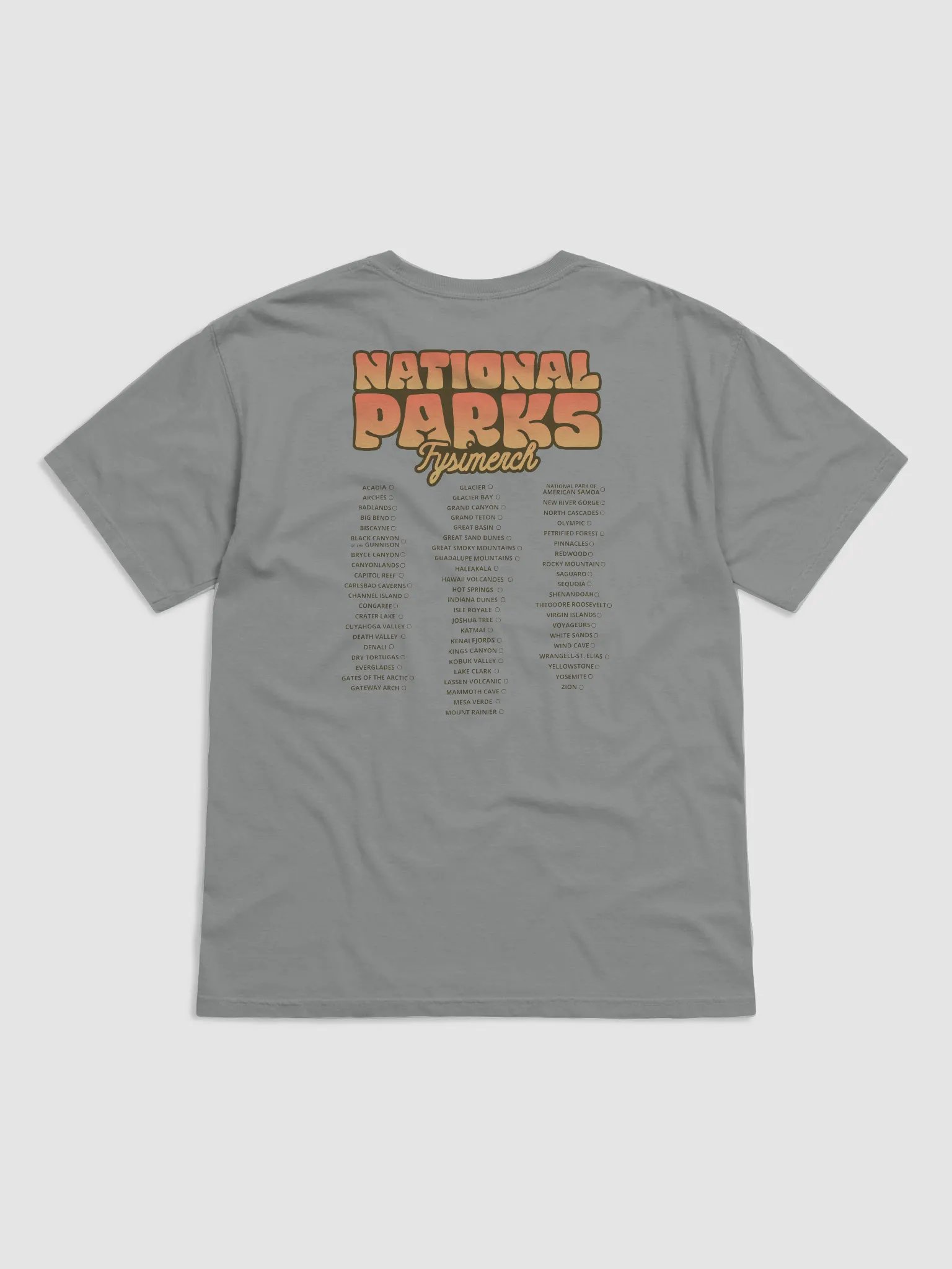 National Parks Tour organic cotton t-shirt product image (18)