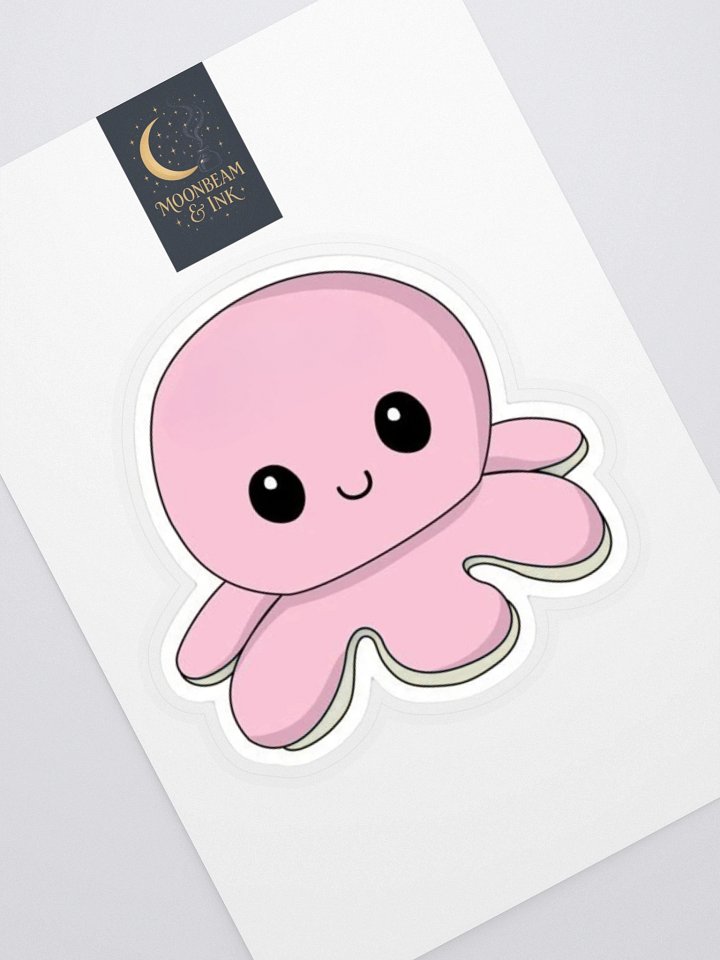 Kawaii Pink Octopus Kiss-Cut Sticker Sheet product image (1)