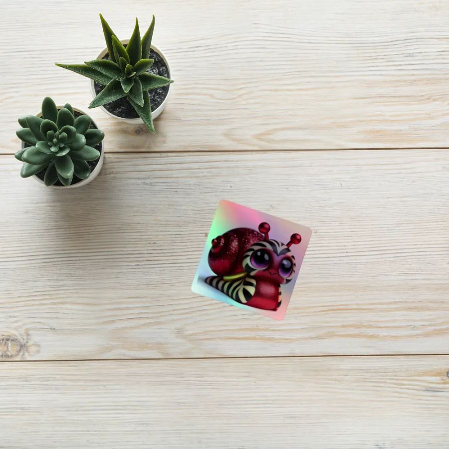Sparkly Snail Holographic Sticker Set product image (10)