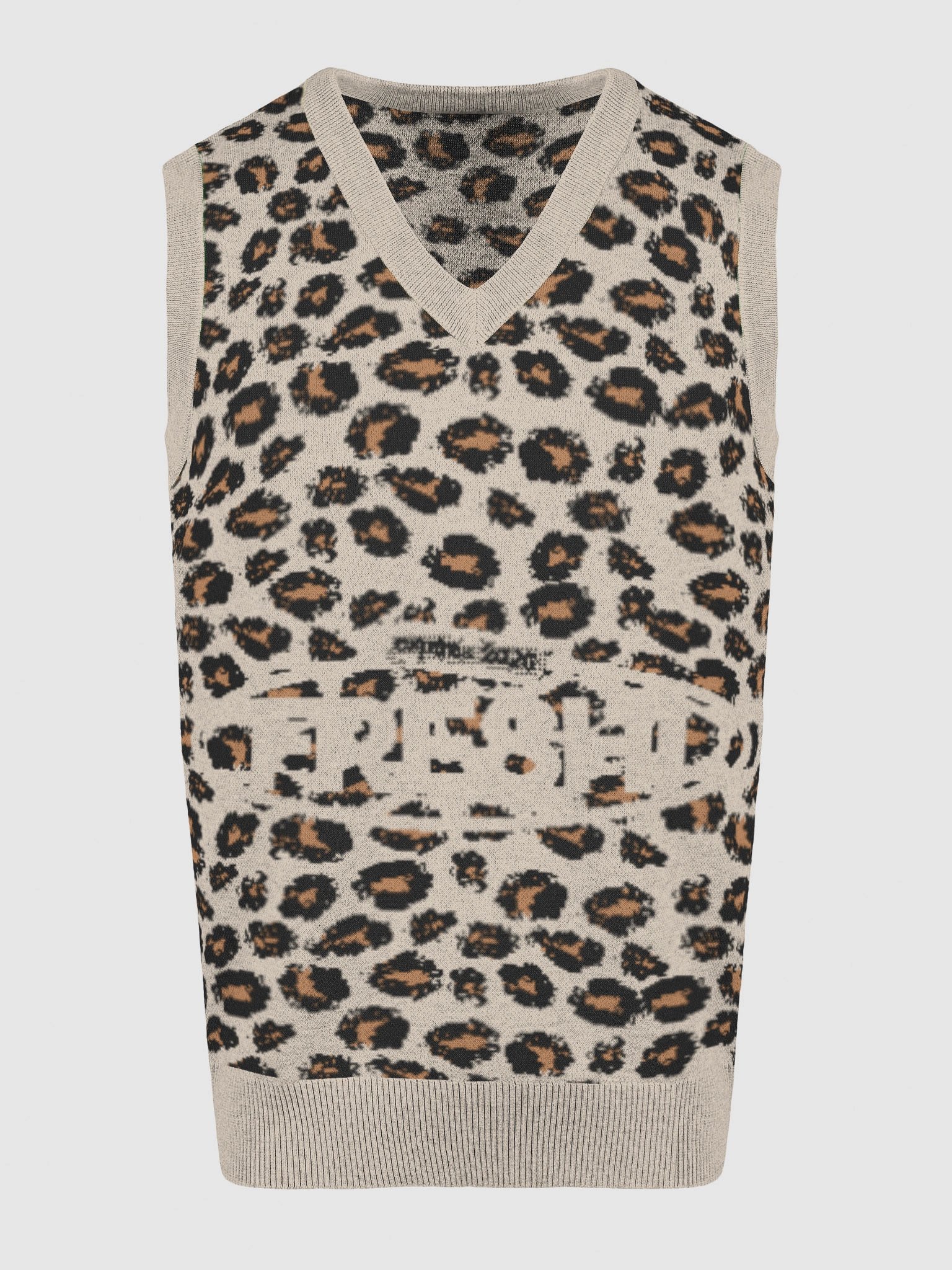 Freshi Simple Leopard V-Neck Sweater product image (15)