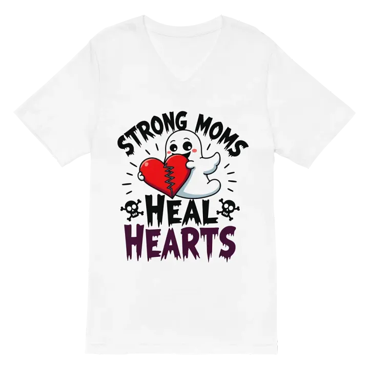 Halloween, Healing Hearts Strong Moms V-Neck Tee product image (2)