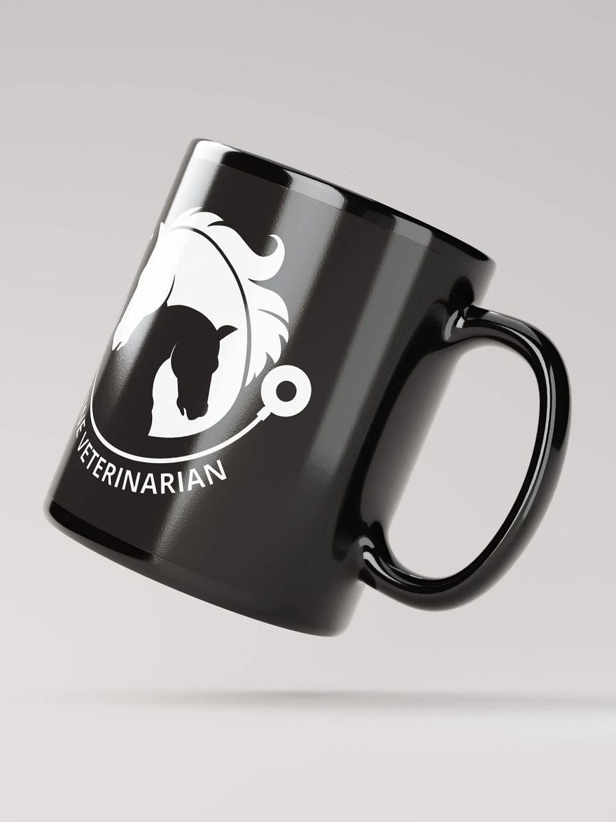 "Equine veterinarian" black glossy mug product image (3)