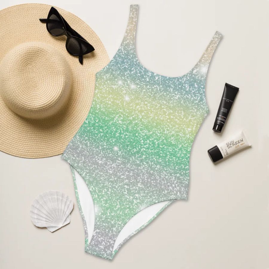 Glitter Unicorn Texture Design One Piece Swimsuit (11) product image (6)