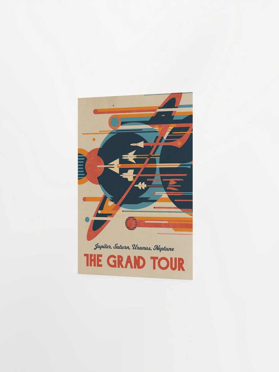 The Grand Tour: Jupiter, Saturn, Uranus, Neptune — Vintage space poster, retro space art, propaganda poster, retrofuturism art, retro sci-fi print product image (8)