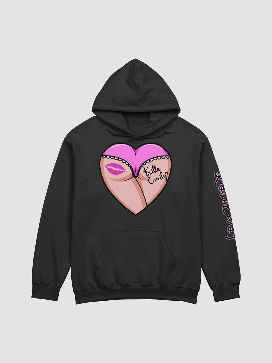 UNISEX KILLA EMILY PINK HEART BUTT LOGO HOODIE product image (1)