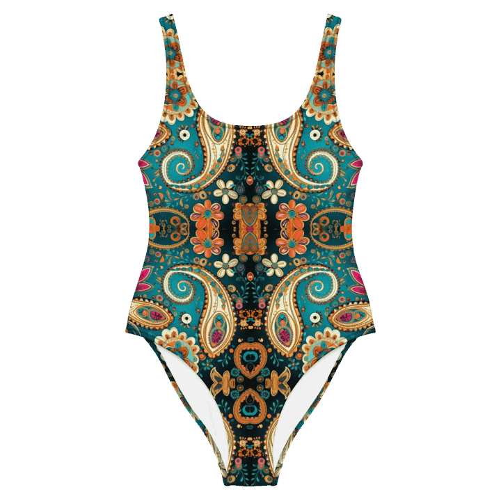 Boho Chic Paisley Paradise One-Piece Swimsuit product image (2)